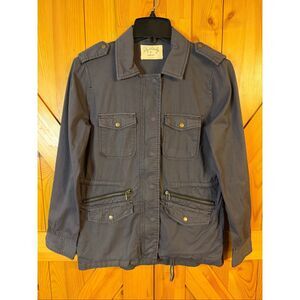Lily Aldridge for Velvet Ruby Lightweight Utility Army Jacket Gray Size XS (6733